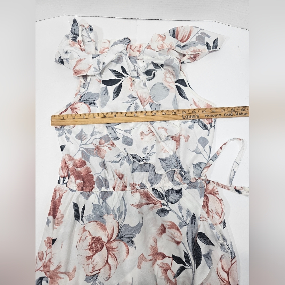 HLUSH Blush Floral High Low Dress with Ruffle Accents - Picture 8 of 11